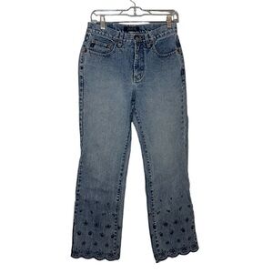 The Limited American Denim Jeans Vintage 90s Embroidered Size 6